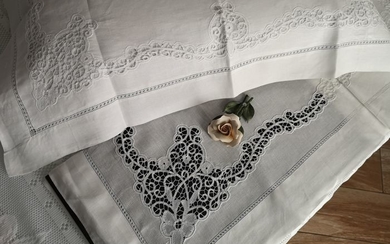 completamente a mano - Plain Linen Embroidery Cantu handmade - Linen