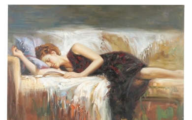 Oil Painting of Sleeping Woman