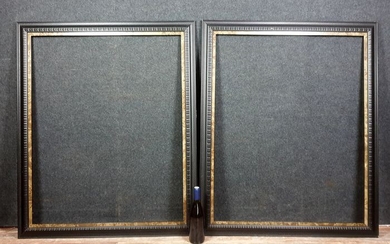 pair of Blackened Wooden Frames 20th century lot I /// H115 x 95 - Wood - 19th century