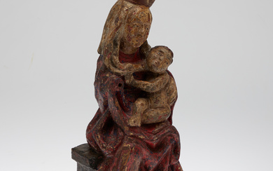 sculpture/figure, Madonna and Child, wood.
