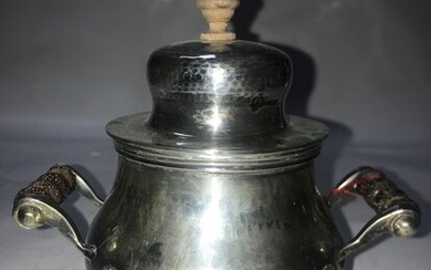 sugar bowl - .800 silver - Italy - Mid 20th century