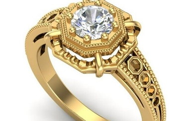 0.53 ctw VS/SI Diamond Ring 18k Yellow Gold