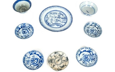9 Pcs. Chinese Blue and White Ceramics