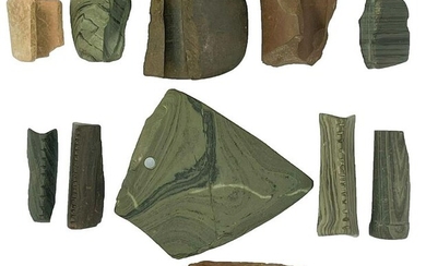 11 Bannerstone Fragments including full length side of