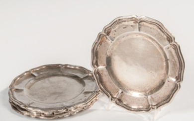 Six Spanish Colonial Silver Plates