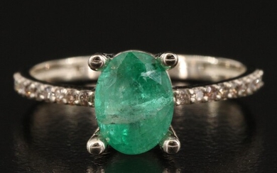 14K 1.50 CT Emerald and Diamond Ring
