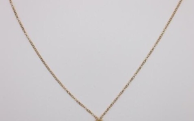 14K "SUSPENDED" RINGS NECKLACE