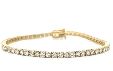 14K Yellow Gold 5.25 Ct. Diamond Tennis Bracelet