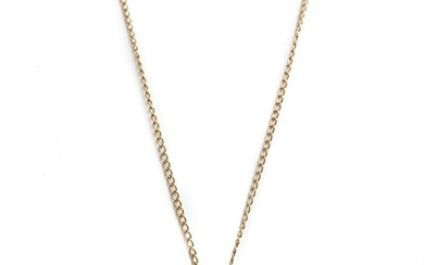 14k Yellow Gold Cultured Pearl Pendant Necklace