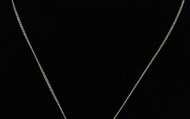 14kt Yellow Gold Necklace Chain w Pearl Pendant