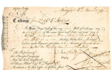 1768 Principio Company Ironworks MD Rare Document