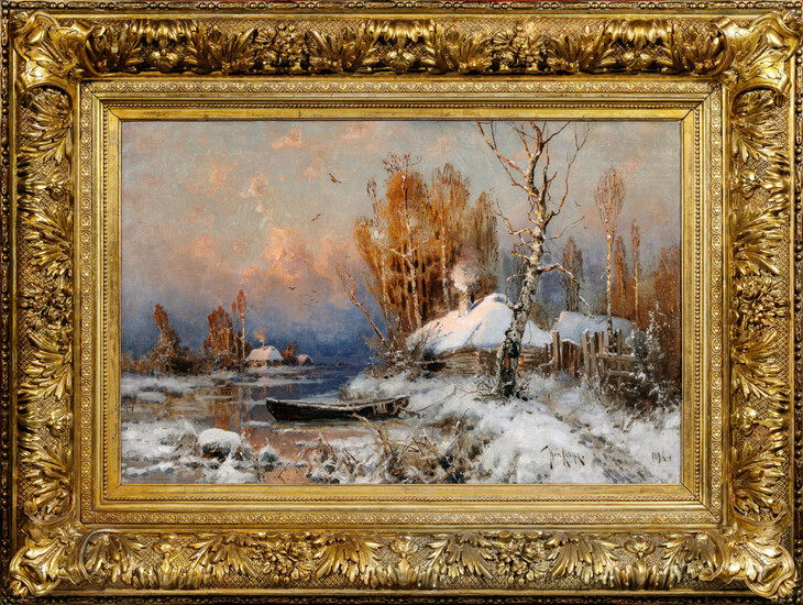 Клевер Юлий Юльевич (старший) (1850–1924).Зимний вечер. 1896.