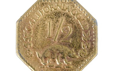 1852 AMERICAN HALF DOLLAR CALIFORNIA GOLD TOKEN