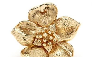 18KT Gold Flower Brooch, Tiffany & Co.