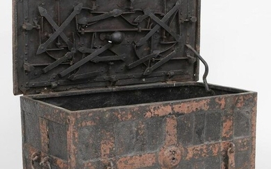 18th century iron strong box