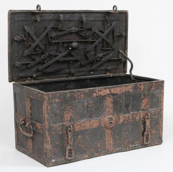 18th century iron strong box