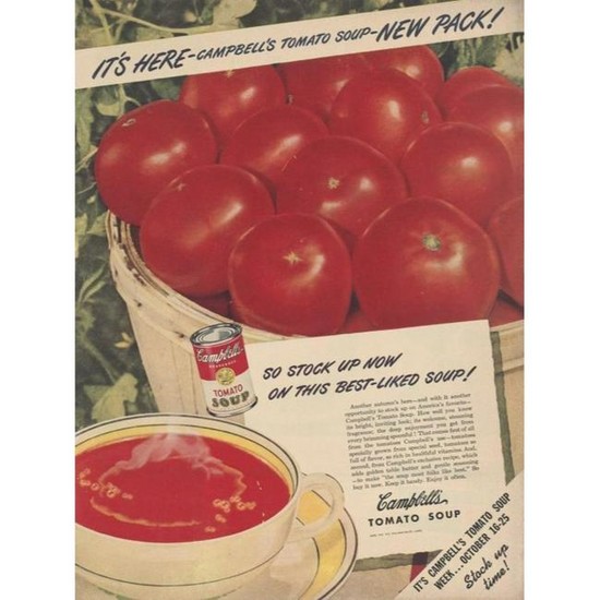 1940's Campbell's Tomato Soup Advertisement, Kitchen