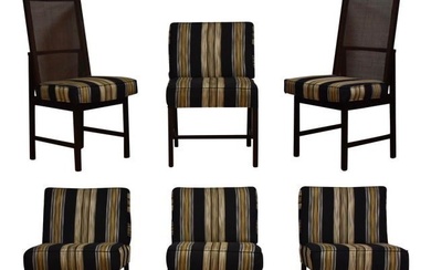 1950s Ebonized Dining Chairs - Set of 6
