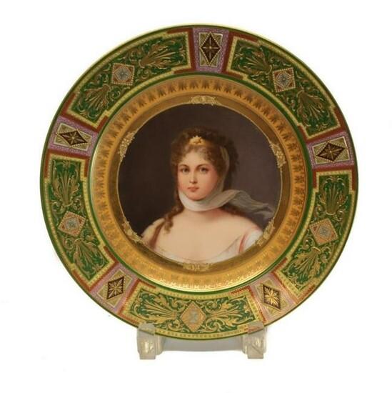 19th C. Royal Vienna "Queen Louise" Porcelain Cabinet