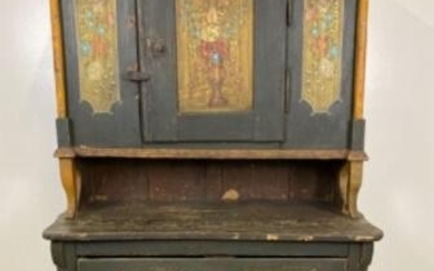 19th Century Paint Decorated Cabinet