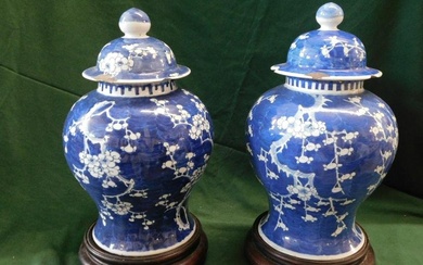 2 Chinese Covered Ginger Jars