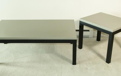 (2) MATCHING SLAB-TOP COFFEE TABLES