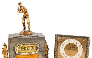 (2 Pc) Antique Electric Table Clocks