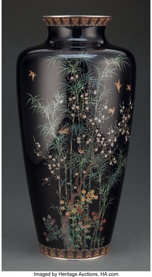 25328: A Japanese Cloisonné Vase, late 19th-early 20th
