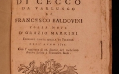 1762 Lament of Cecco da Varlungo Italian Poetry