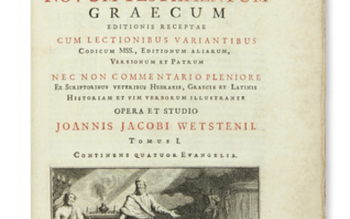 (BIBLE IN GREEK.) He Kaine Diatheke. Novum testamentum Graecum. Edited by Johann Jakob...