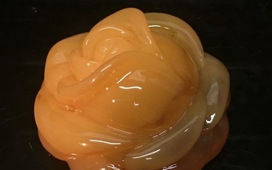 Chinese Beewax Rose Figure