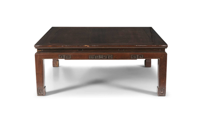 A CHINESE HARDWOOD LOW TABLE,...