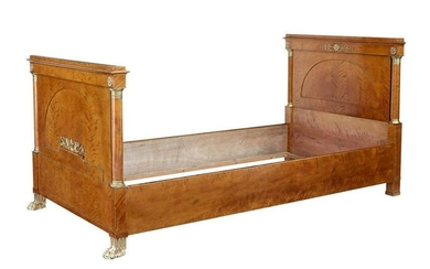 EARLY 20TH CENTURY BIRCH EMPIRE BED FRAME