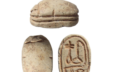 Egyptian steatite scarab, 2nd Intermediate period