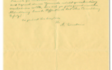 EINSTEIN, Albert (1879-1955). Two autograph letters signed (“A. Einstein” and ''A. Einstein'') to Paul Epstein, [Kiel,] 14 August 1921, one being a cover letter for the other.