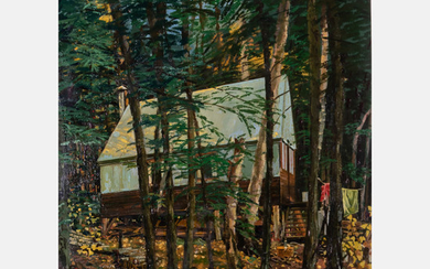 Frederick Widlicka, (American, 1907-1994) - Tent Platform, Saranac Lake