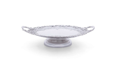 A LARGE SILVER CAKE STAND