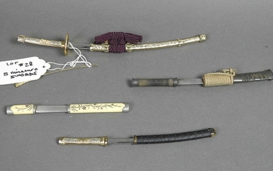5 MINATURE SAMURAI SWORDS