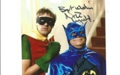 Nicholas Lyndhurst and David Jason signed 7x5 colour photo from Only Fools and Horses as Batman and Robin. Good Condition.......