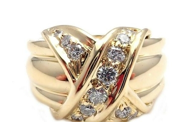 Rare! Authentic Tiffany & Co 18k Yellow Gold Diamond