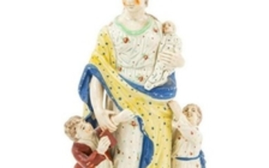 A Staffordshire Pottery Figure of Charity Heig