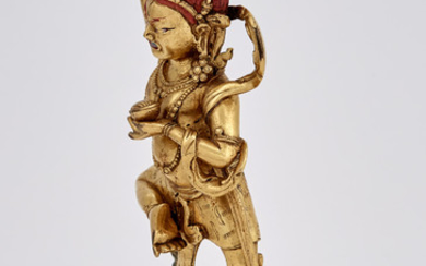 Tibetan Gilt-Bronze Figure of Mahakala