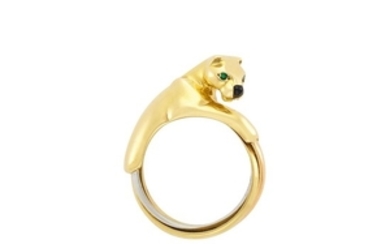 Tricolor Gold Panther Ring, Cartier