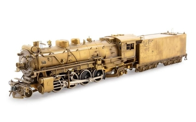 A United Scale Models Brass HO-Gauge 2-8-2 Locomotive