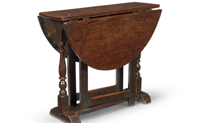 A William & Mary joined oak gateleg occasional table, circa 1690