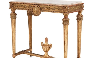 A Gustavian console table, late 18th Century.