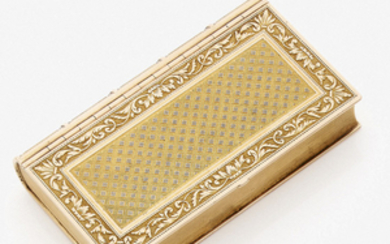 CIRCA 1819-1838 SNUFF BOX A gold snuff-box. Weight : 95,55...