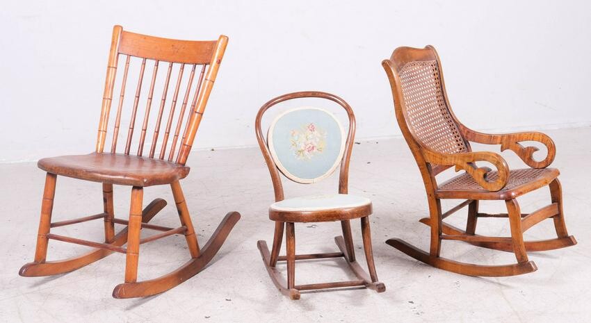 (3) 19th century Childs chairs