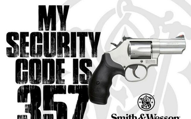 357 Smith Wesson Security Code Metal Sign