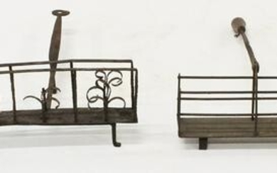 4 Early Wrought Iron Fireplace Toasters